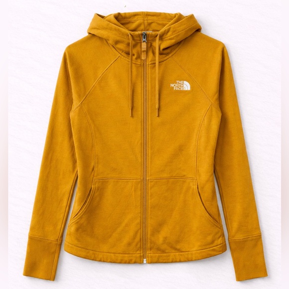 The North Face Jackets & Blazers - The North Face Mustard Yellow Zip Hoodie Jacket Women Small Outdoor